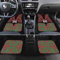 Aotearoa Tuhoe Car Mats Maori Pattern New Zealand DT05 Set 4pcs Red - Polynesian Pride