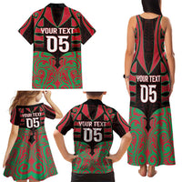 Custom Aotearoa Tuhoe Family Matching Tank Maxi Dress and Hawaiian Shirt Maori Pattern New Zealand DT05 - Polynesian Pride