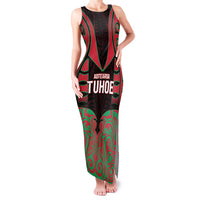 Custom Aotearoa Tuhoe Family Matching Tank Maxi Dress and Hawaiian Shirt Maori Pattern New Zealand DT05 Mom's Dress Red - Polynesian Pride