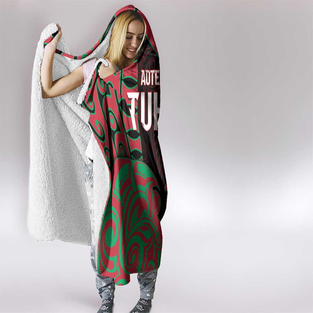 Aotearoa Tuhoe Hooded Blanket Maori Pattern New Zealand DT05 - Polynesian Pride