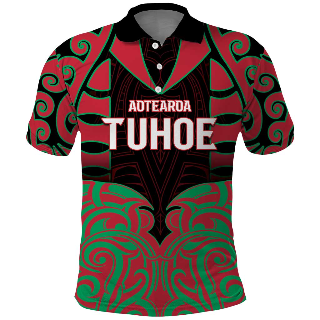 Custom Aotearoa Tuhoe Polo Shirt Maori Pattern New Zealand - Polynesian Pride