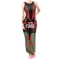 Custom Aotearoa Tuhoe Tank Maxi Dress Maori Pattern New Zealand DT05 Women Red - Polynesian Pride