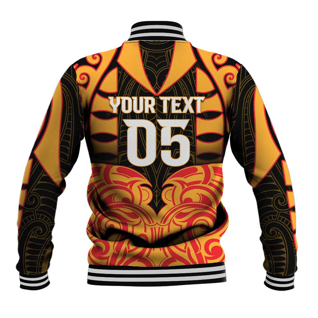 Custom Aotearoa Waikato Baseball Jacket Maori Pattern New Zealand - Polynesian Pride