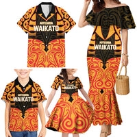 Custom Aotearoa Waikato Family Matching Mermaid Dress and Hawaiian Shirt Maori Pattern New Zealand DT05 - Polynesian Pride