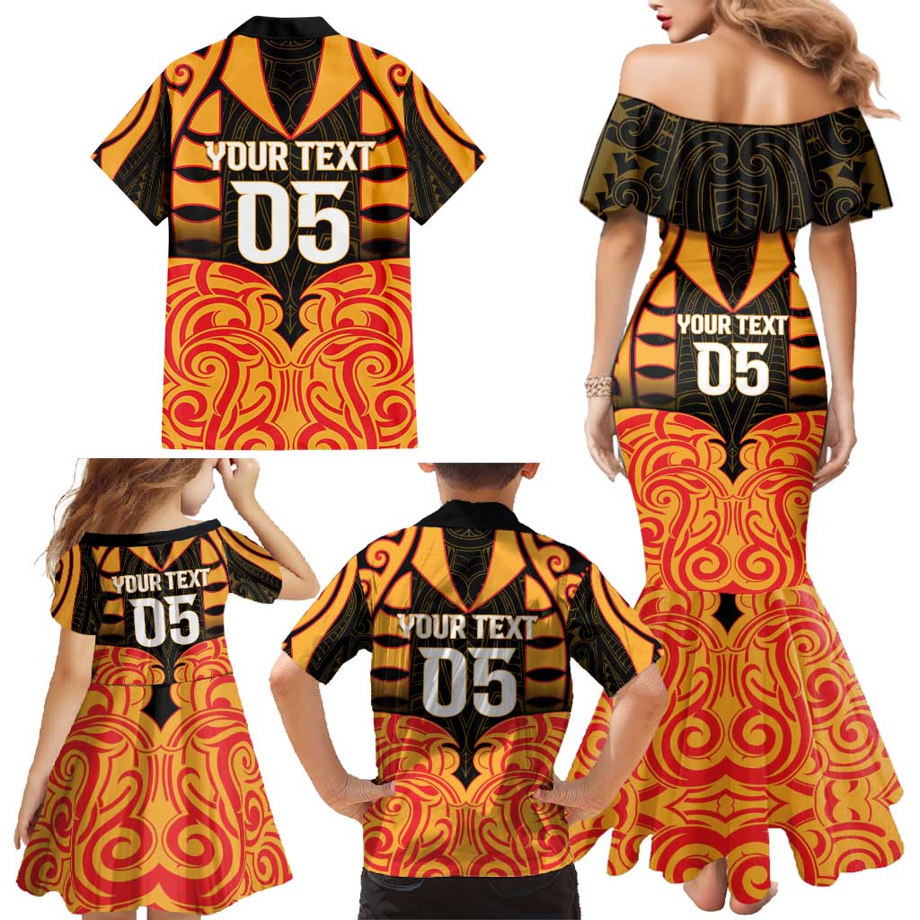 Custom Aotearoa Waikato Family Matching Mermaid Dress and Hawaiian Shirt Maori Pattern New Zealand DT05 - Polynesian Pride