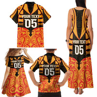 Custom Aotearoa Waikato Family Matching Tank Maxi Dress and Hawaiian Shirt Maori Pattern New Zealand DT05 - Polynesian Pride