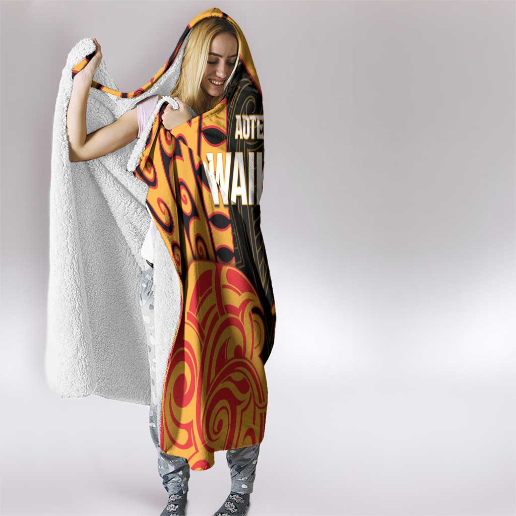 Aotearoa Waikato Hooded Blanket Maori Pattern New Zealand - Polynesian Pride