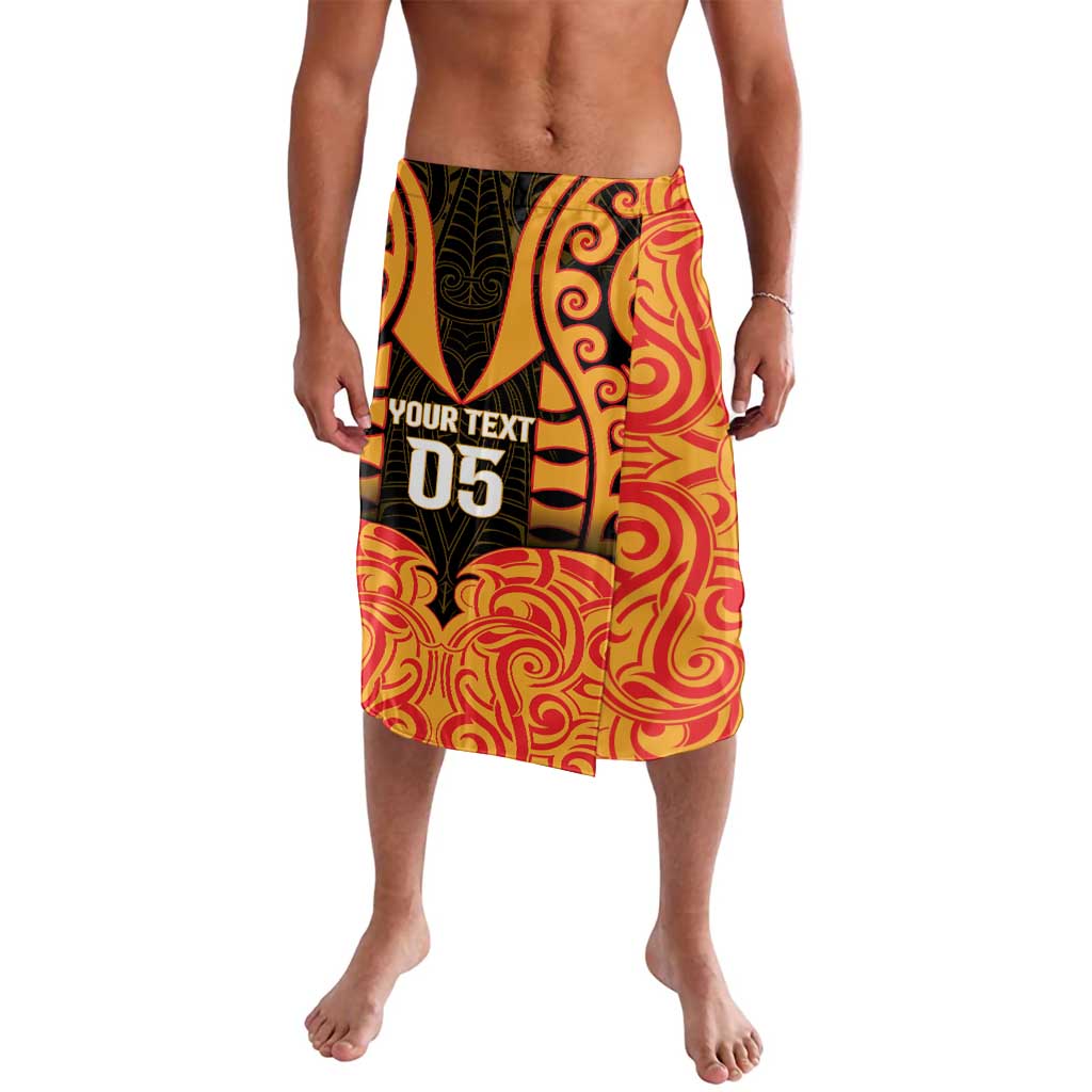 Custom Aotearoa Waikato Lavalava Maori Pattern New Zealand DT05 Orange - Polynesian Pride