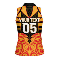 Custom Aotearoa Waikato Women Sleeveless Polo Shirt Maori Pattern New Zealand DT05 - Polynesian Pride