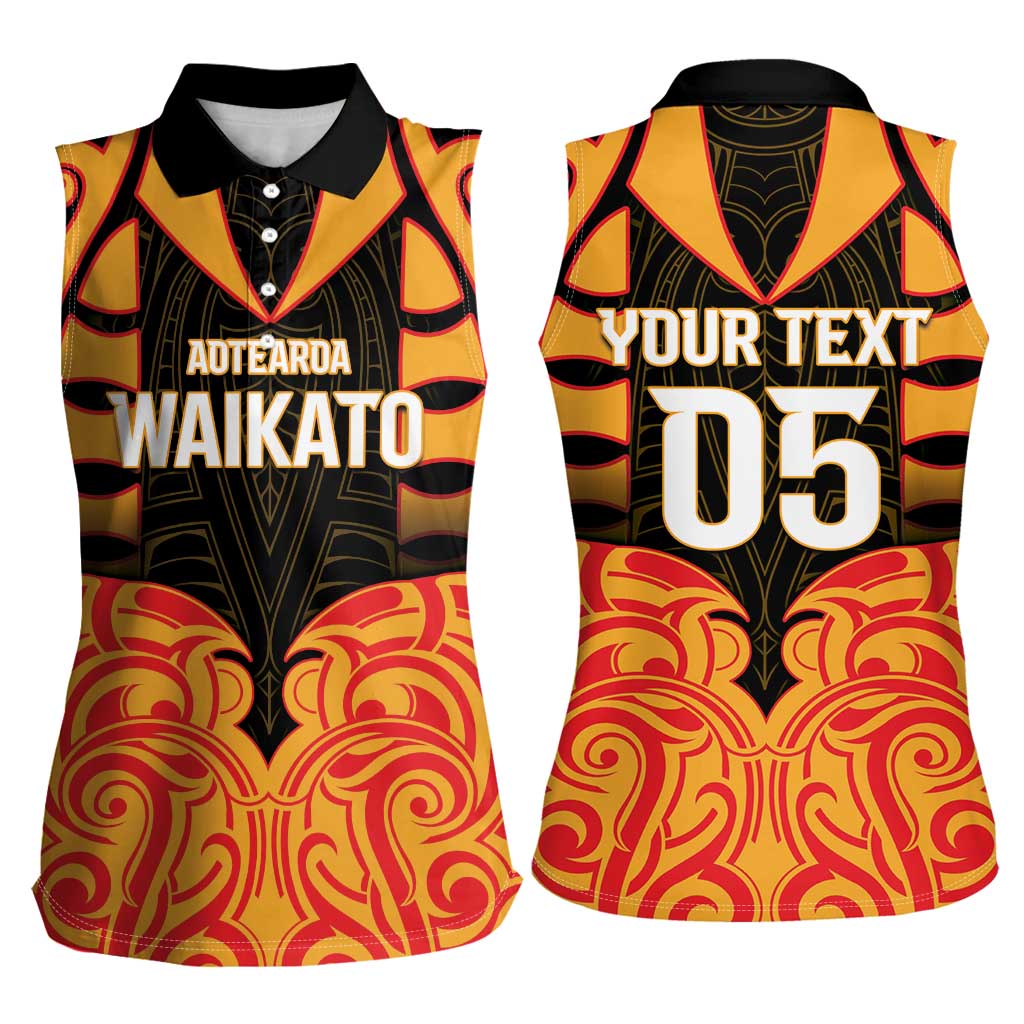 Custom Aotearoa Waikato Women Sleeveless Polo Shirt Maori Pattern New Zealand DT05 - Polynesian Pride