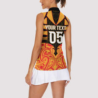 Custom Aotearoa Waikato Women Sleeveless Polo Shirt Maori Pattern New Zealand DT05 - Polynesian Pride