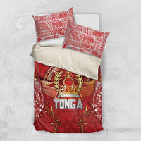 Tonga King's Birthday Bedding Set Gold Royal Crown Tribal Patterns