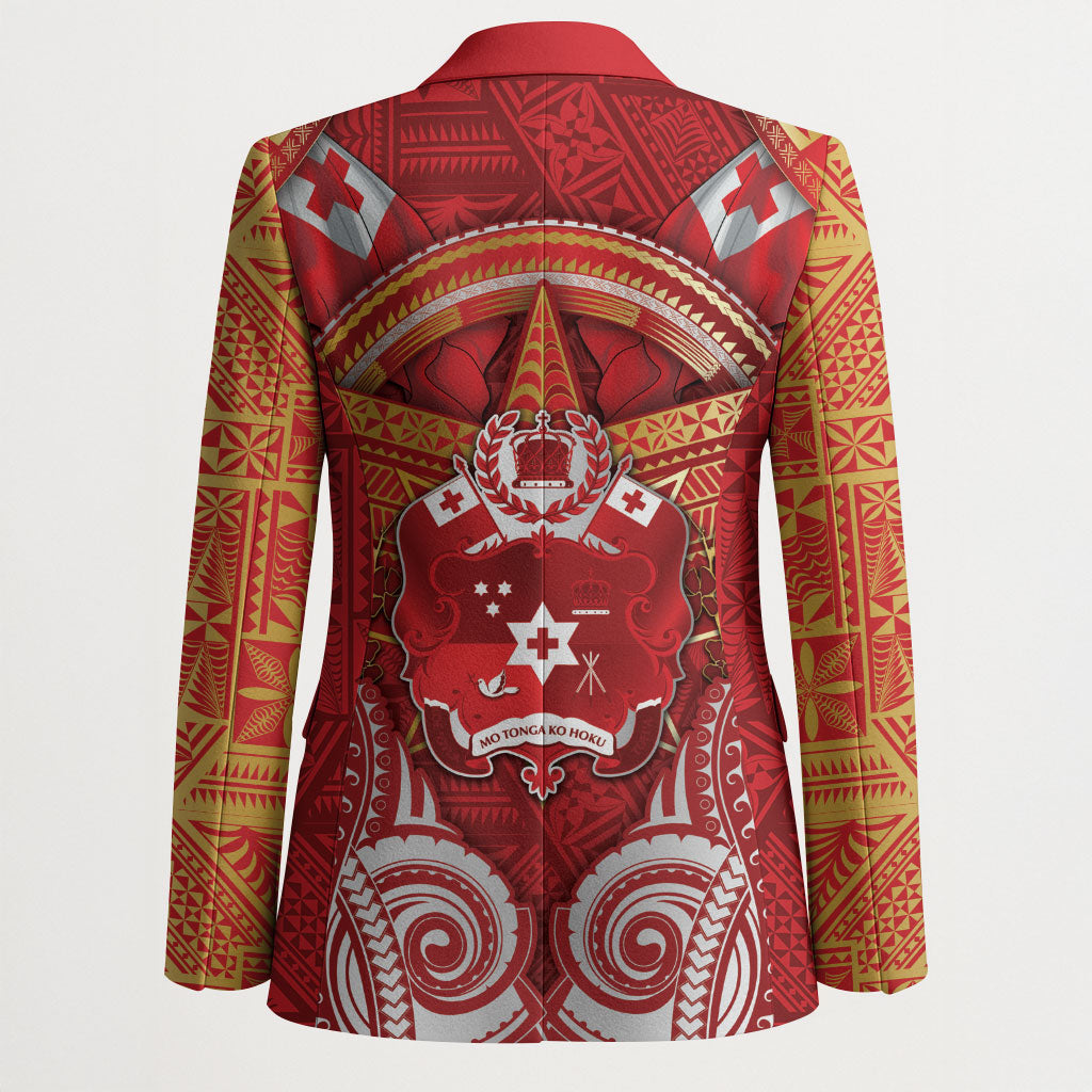 Tonga King's Birthday Blazer Gold Royal Crown Tribal Patterns DT05 - Polynesian Pride