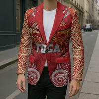 Tonga King's Birthday Blazer Gold Royal Crown Tribal Patterns DT05 - Polynesian Pride
