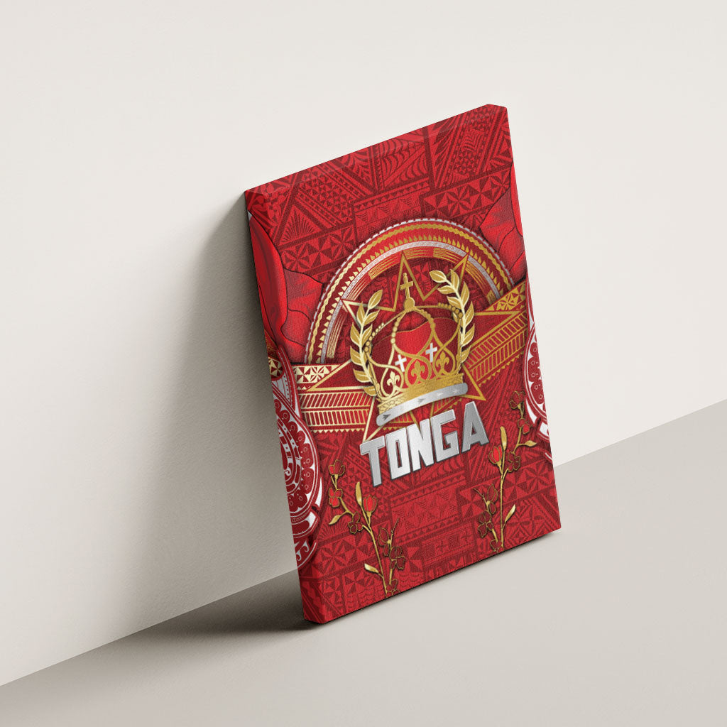 Tonga King's Birthday Canvas Wall Art Gold Royal Crown Tribal Patterns DT05 - Polynesian Pride