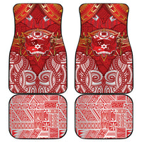 Tonga King's Birthday Car Mats Gold Royal Crown Tribal Patterns DT05 - Polynesian Pride