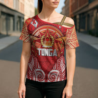 Tonga King's Birthday Cross Shoulder Shirt Gold Royal Crown Tribal Patterns