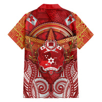 Tonga King's Birthday Family Matching Mermaid Dress and Hawaiian Shirt Gold Royal Crown Tribal Patterns DT05 - Polynesian Pride