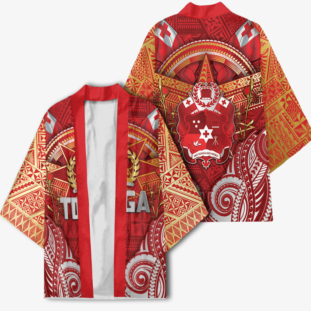 Tonga King's Birthday Kimono Gold Royal Crown Tribal Patterns