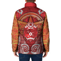 Tonga King's Birthday Padded Jacket Gold Royal Crown Tribal Patterns DT05 - Polynesian Pride