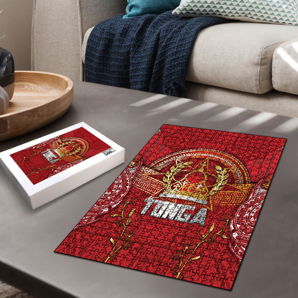 Tonga King's Birthday Puzzle Gold Royal Crown Tribal Patterns DT05 - Polynesian Pride