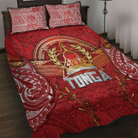 Tonga King's Birthday Quilt Bed Set Gold Royal Crown Tribal Patterns