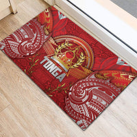 Tonga King's Birthday Rubber Doormat Gold Royal Crown Tribal Patterns