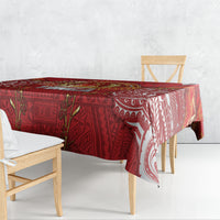 Tonga King's Birthday Tablecloth Gold Royal Crown Tribal Patterns
