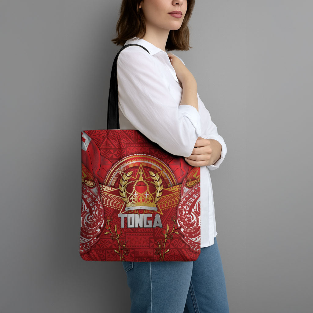 Tonga King's Birthday Tote Bag Gold Royal Crown Tribal Patterns DT05 - Polynesian Pride