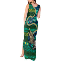 Personalised Solomon Islands Independence Day Tank Maxi Dress Crocodile Hibiscus Tribal Pattern DT05 - Polynesian Pride