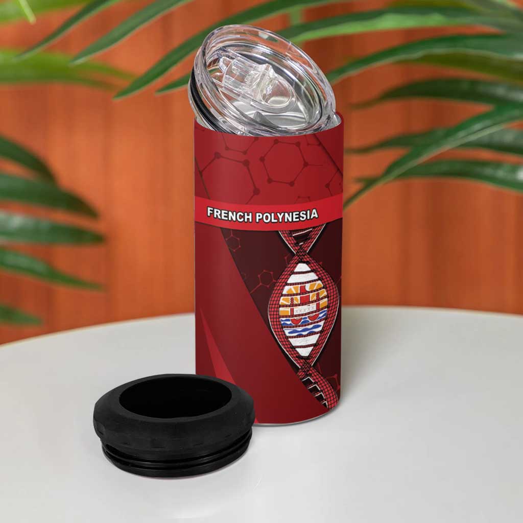 French Polynesia Is In My DNA 4 in 1 Can Cooler Tumbler - Polynesian Pride