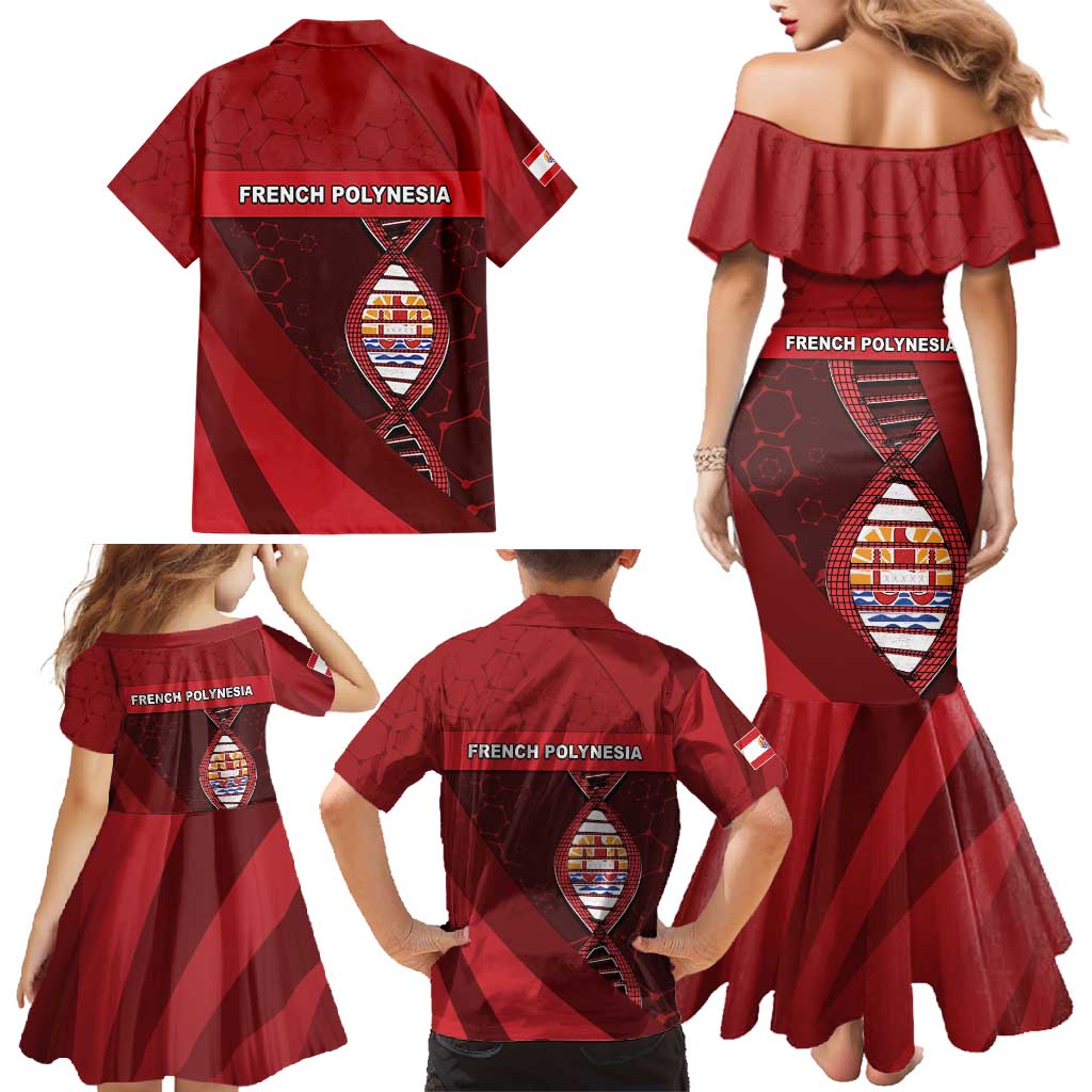 French Polynesia Is In My DNA Family Matching Mermaid Dress and Hawaiian Shirt DT05 - Polynesian Pride