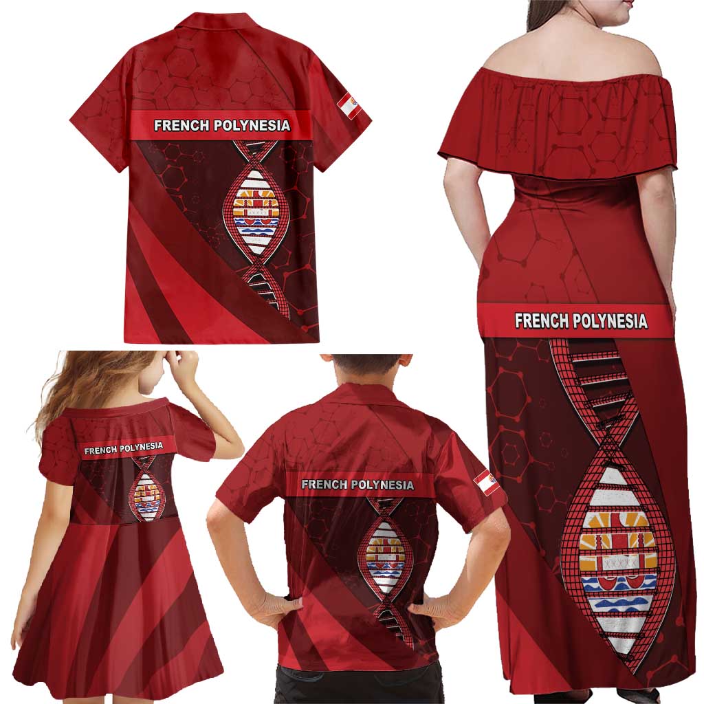 French Polynesia Is In My DNA Family Matching Off Shoulder Maxi Dress and Hawaiian Shirt DT05 - Polynesian Pride