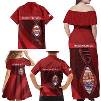 French Polynesia Is In My DNA Family Matching Off Shoulder Maxi Dress and Hawaiian Shirt DT05 - Polynesian Pride