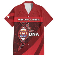 French Polynesia Is In My DNA Family Matching Short Sleeve Bodycon Dress and Hawaiian Shirt DT05 Dad's Shirt - Short Sleeve Red - Polynesian Pride