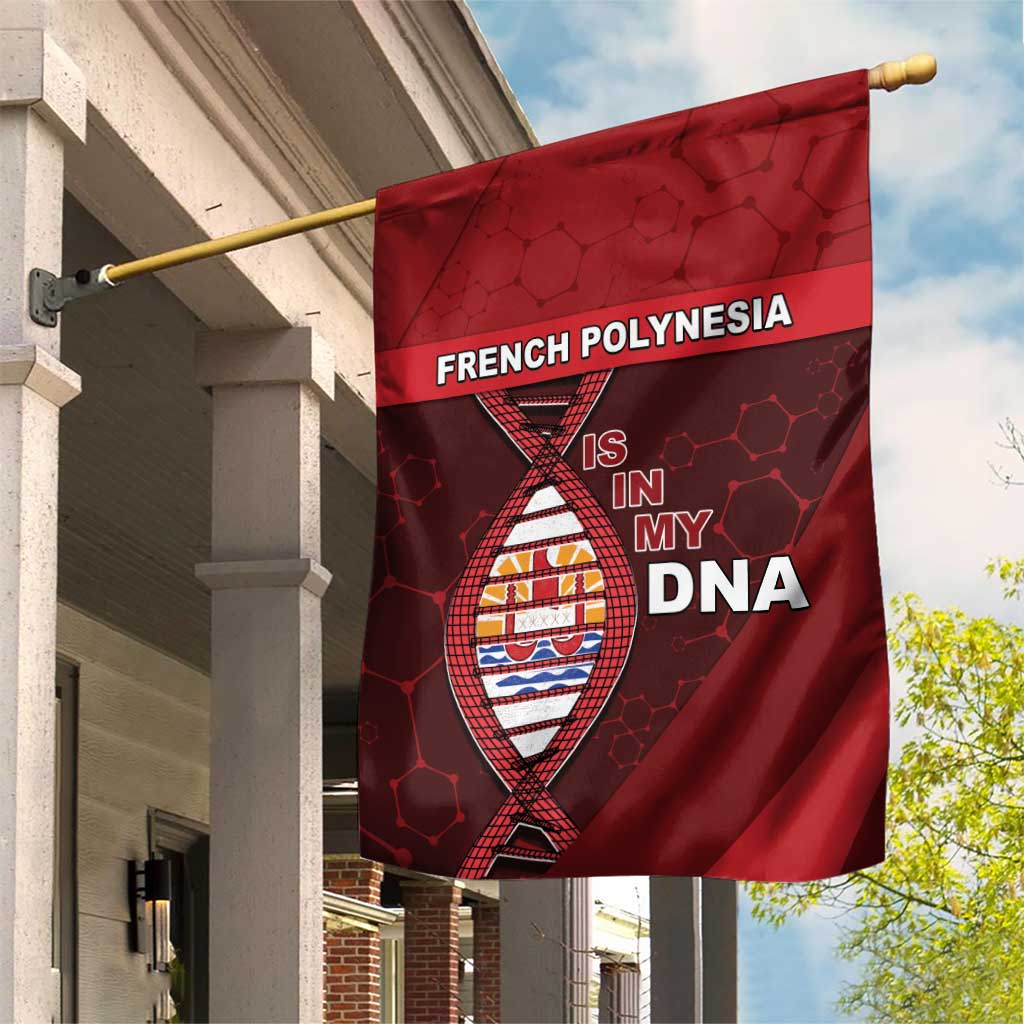 French Polynesia Is In My DNA Garden Flag DT05 House Flag Red - Polynesian Pride