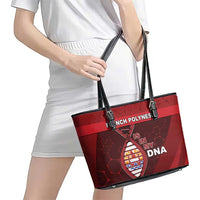 French Polynesia Is In My DNA Leather Tote Bag DT05 - Polynesian Pride