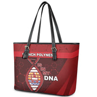 French Polynesia Is In My DNA Leather Tote Bag DT05 - Polynesian Pride
