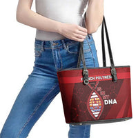 French Polynesia Is In My DNA Leather Tote Bag DT05 - Polynesian Pride