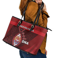 French Polynesia Is In My DNA Leather Tote Bag DT05 - Polynesian Pride