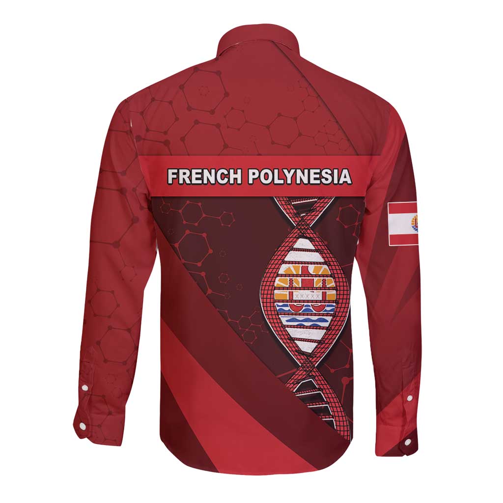 French Polynesia Is In My DNA Long Sleeve Button Shirt - Polynesian Pride