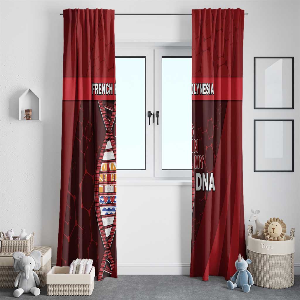 French Polynesia Is In My DNA Window Curtain - Polynesian Pride