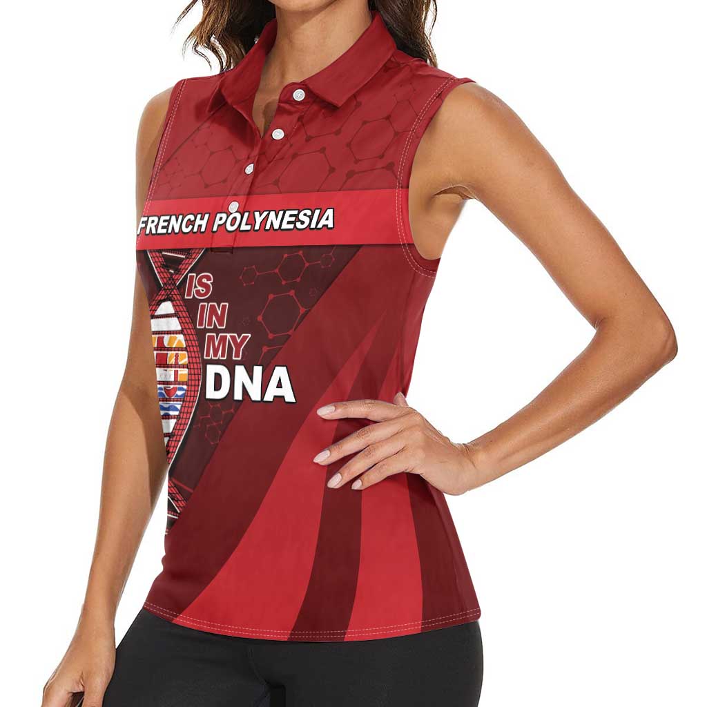 French Polynesia Is In My DNA Women Sleeveless Polo Shirt - Polynesian Pride