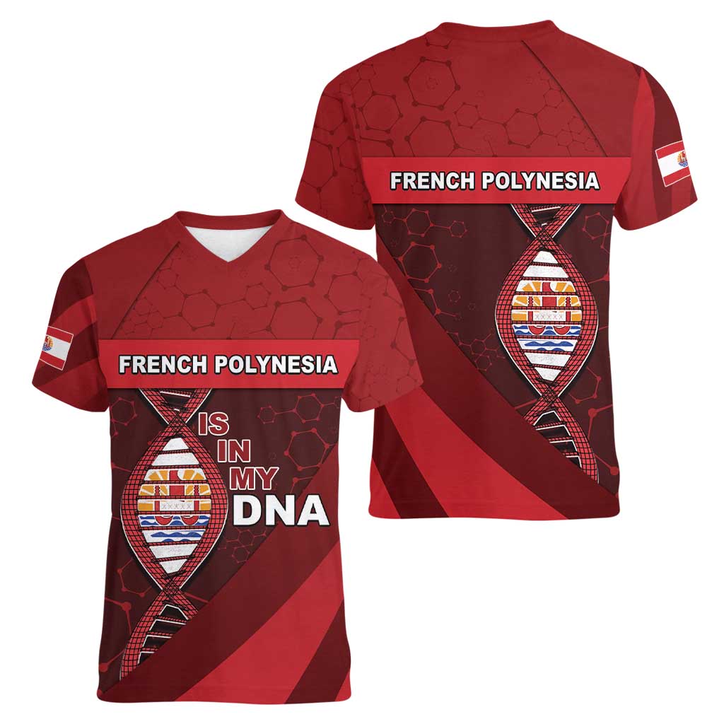 French Polynesia Is In My DNA Women V-Neck T-Shirt DT05 - Polynesian Pride