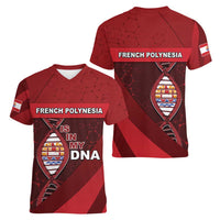French Polynesia Is In My DNA Women V-Neck T-Shirt DT05 - Polynesian Pride