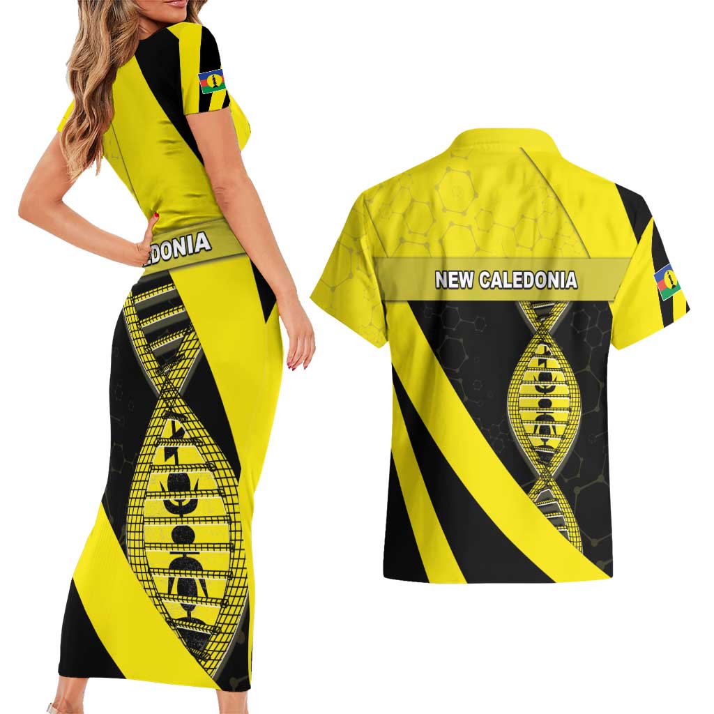 New Caledonia Is In My DNA Couples Matching Short Sleeve Bodycon Dress and Hawaiian Shirt DT05 - Polynesian Pride
