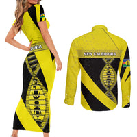 New Caledonia Is In My DNA Couples Matching Short Sleeve Bodycon Dress and Long Sleeve Button Shirt DT05 - Polynesian Pride