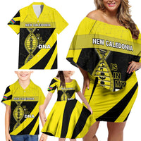 New Caledonia Is In My DNA Family Matching Off Shoulder Short Dress and Hawaiian Shirt DT05 - Polynesian Pride