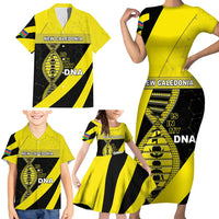 New Caledonia Is In My DNA Family Matching Short Sleeve Bodycon Dress and Hawaiian Shirt DT05 - Polynesian Pride