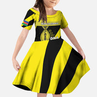 New Caledonia Is In My DNA Family Matching Summer Maxi Dress and Hawaiian Shirt DT05 Daughter's Dress Yellow - Polynesian Pride